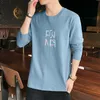 Designer t shirts autumn cotton men's long-sleeved T-shirt with round neck casual topcoat 2XL 3XL 4XL