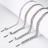3 mm 5 mm 6 mm 7 mm Silver Catene cubane Collana Aragosta in acciaio inossidabile Clasps che produce collane di qualit￠ per donne per uomini Accessori versatili Accessori Catena di collegamento