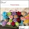 Dried Flowers 50Pc Bath Soap Roses Flowers Petal For Wedding Valentines Day Mothers Teachers Gifts Party Decor Holding Y1216 Drop Del Dhudn