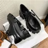Kleid Schuhe Frauen Herbst Patent Leder Plattform Loafer Runde Zehe Chunky Heel Flats Oxford Lace Up Casual Derby 220829