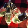 Julekorationer KLAR GLASSFASKA Tr￥dstr￤ng Ljus 1.5/2M Lamp Fairy Vintage Decoration Party Garland BULB TR W7W6