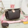 old flower Three piece set Shoulder bag Women favorite mini pochette bag 3 pieces accessories crossbody bag shoulder bags m44823 oxidizing leather purses multi