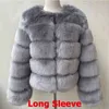 Women's fur Hjqjljls Long Sleeves Faux Coat 2022 Winter Women Fashion Thick Warm Fuzzy Outerwear Female Grey/Black Fake Fur Jacket L220829