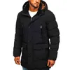 Chaquetas para hombre Warme Mannen Jas Dikker Casual Mode 2022 Nieuwe Winter Katoenen Warm Hooded Lange Mouwen Down Katoen jas NBH638 L220830