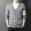 Men's Sweaters Top Grade Autum Winter Brand Fashion Knitted Men Cardigan Sweater Black Korean Casual Coats Jacket Mens Clothing S-3XL 220830