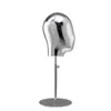 Shiny Electroplating Mannequin Head Model Display Rack Clothing Artificial Wig Rack Male and Female Hat