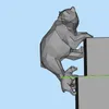예술과 공예 두 작은 곰 동물 조각품이 맞춤화 될 수 있습니다.