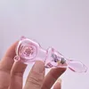 Smoking pipe wholesale snowflake Screen filter Slide glass spoon pipe colorful Cucumber tobacco dry herb pipes