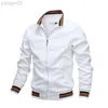 Jackets masculinos Men Slim Fit and Coats New Spring Autumn Casual Casual Alta qualidade Male Solid Outwear Tamanho 5xl L220830