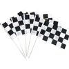 14x21см Черно -белый гоночный флаг сетки ручной флаг флаг флагов праздничной вечеринки