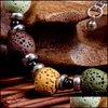 Fios de miçangas colorf Lava Stone Stone Strandes Bracelete Bracelets de Amizade Ajusta Combate Ajuste Difusor WOME DHSELLER2010 DHRZV