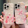 Coques de téléphone avec coquillages colorés et fleurs fraîches, coques de prévention pour iPhone 14 14Pro 13 12 11