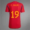 2022 Spanien Fans Spieler Version Soccer Trikots 22/23 Morata Koke Gavi Pedri Ferran Sergio Adult Kids Kits Shirt Sarabia Garcia Sarabia Fußballuniform