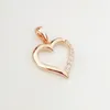 Pendant Necklaces Heart Shape Women 585 Rose Gold Color Jewelry Trendy Cubic Zircon Lady Necklace Pendants