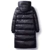 Womens Down Parka Winter Katoenen Jassen Kleding Lange Slanke Capuchon Warme Jassen Vrouwelijke Zwarte Overjassen V1162 220830