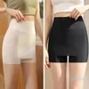 2022 New Fashion Femme's Greties Ice Silk High Waist Safety Pantaler Boxer Femmes Thin Fit Fit Femme Shorts d'￩t￩ Double couche