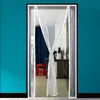 Sheer Curtains White Magnetic Curtain Anti Mosquito Net Door Window Screen Insect Mesh Custom Size Easy Installation Side Open Automatic Close 220830