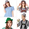 Berets Niemiecki Oktoberfest Fedora Nowość fantazyjna sukienka Panama Hat z piórkiem tradycyjna wełna Feel Feel Fel Feel Costume Halloween Cosplay Cap