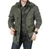 سترات رجالي Dimusi Mens Jackets غير رسمية المشي لمسافات طويلة Windbreaker Coats Fashion Army Cargo Bomber Jackets Mens Clothing 220830