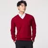 Men's Sweaters Man Pullovers Winter Fashion Vneck Sweater Wool Knitted Jumpers Male Woolen Clothes Standard Tops 220829