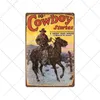 Peinture en métal Western Cowboy Rétro Métal Tin Signe Ride Horse Art Affiche Bar Pub Café Plaques Murales Vintage Plaque Décor À La Maison 20x30 cm T220829