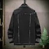 メンズジャケット秋のカジュアルジャケット韓国ファッションショートラペルコート装飾ボディメンズコート高品質のヒップホップジャケット男性220830