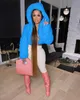 Womens Fur Faux S2XL Hooded Coats Women Winter Top Fashion Pink FAUX Coat Elegant Thick Warm Outerwear Fake Woman Jacket 220830