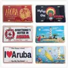 Metal Painting I Love Aruba Plaque Vintage Metal Tin Signs Car Bar Cafe Home Decor Wall Stickers Art Poster Iron Billboard -platen 30x15 cm T220829