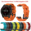 22mm Sport Silicone Watch Bands for Garmin Fenix ​​7 6 Pro Sapphire GPS Quick Easy Fit Watchband Wrist Armband