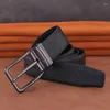 Pasy Wysokiej jakości czarna klamra pinowa Mężczyzna Pasek Moda Full Grain skórzana gorset Casual Ceinture Homme Coffee