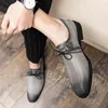 Chaussures habillées Lathermale hommes marron cuir été Piergitar décontracté homme hommes élégant mocassins peau blanc mode noir vieux Lether 2022