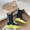 Boots Designer Autumn Winter Ny High Soled Mid-ben för män och kvinnliga par Chelsea stövlar tunna ankelstövlar