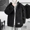 Jackets masculinos S-3xl plus size mangas compridas Cordamento de inverno de inverno de luta coreana de rua parka machos roupas xxxl l220830