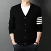 Men's Sweaters Top Grade Autum Winter Brand Fashion Knitted Men Cardigan Sweater Black Korean Casual Coats Jacket Mens Clothing S-3XL 220830