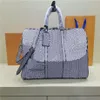 أكياس القماش الخشن للرجال نسائي للرياضة حقائب يد Keepall 55 Mosaic Orange Chain Black Blue Outdoor Bag X5RN#3196