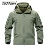 Mensjackor Tacvasen Army Camouflage Airsoft Jacket Mens Militär Taktisk jacka Vattentät Softshell Outwear Coat Windbreaker Hunt Clothes 220830