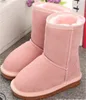 2022 nouvelles bottes australiennes réelles enfants garçons filles enfants classique coton solide broder bébé bottes de neige chaudes bout rond mi-mollet étudiants adolescents neige botte d'hiver