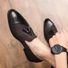 Pu stikpolyester vezel loafers heren schoenen klassiek tassel eenvoudige all-match dagelijkse trendy schoenen ad097