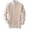 Pulls pour hommes 100% cachemire torsadé épais tricot hommes style coréen oneck h-droit pull pull 4color s-2xl vente en gros