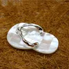 Pendant Necklaces MOP69 Creative Design Slipper Natural White Genuine Shell Jewelry 20 Pieces