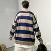Blusas masculinas mskie swetry w Paski Pary vintage plus size 3xl przyczynowe harajuku wszystkie mecze proste street wear dzianiny koreaski sweter 220830