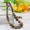 Chains 6-14mm Multicolor Picasso Stone Round Beads Neckalce Fashion Jewelry Gifts For Girl Women Natural 18inch Wholesale Supply