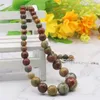 Catene 6-14mm Multicolor Picasso Stone Round Beads Neckalce Gioielli di moda Regali per ragazza Donna Fornitura all'ingrosso naturale da 18 pollici