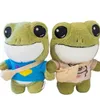 1pc 29cm Cute Big Eyes Frog Plush Toy Stuffed Animals Soft Sweater Crossbody Bag Kid Birthday Christmas Gift for Girls Boys Xmas 210728225s