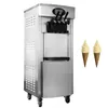 Équipement de congélation de cônes doux de saveurs de l'acier inoxydable 3 de machine de crème glacée molle verticale de service