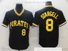 2021 Nieuws Baseball 21 Roberto Clemente Jerseys Stitched 8 Willie Stargell Retro Blue 20 Mike Schmidt Yellow 24 Barry Bonds Jersey ray Road White Home Black Alternate