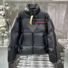 Men Re-nylon Down Jacket Zipper Pocket Winter Coat Designer Quilted Hooded Parkas Lr