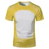 Échantillon de fournitures de fête T-shirt blanchi par sublimation Transfert de chaleur Chemise de blanchiment vierge T-shirts entièrement en polyester Tailles américaines pour hommes femmes 20 couleurs