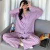 Kadınların pijama ev kıyafetleri kış baskısı tatlım pijama set kadın salonu pijamalar gece kıyısı pijama mujer 220830