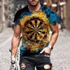 Men's T Shirts Fashion Sports Darts Player Beer Club Games Tattoo Summer Streetwear Casual Funny T-Shirts Unisex Short Sleeves A4